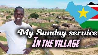 My Sunday service in the village 