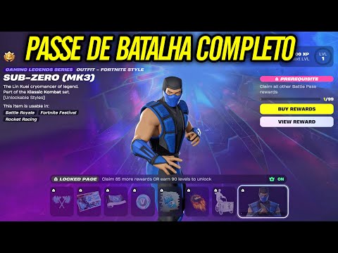 PASSE COMPLETO DA NOVA TEMPORADA DO FORTNITE