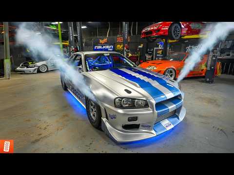 Throtl's R34 Drag Car Transformation: SEMA Prep & Precision Craftsmanship