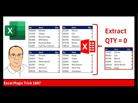 Excel Formula to Create Inventory Reorder List from Multiple Tables. VSTACK & FILTER Fun! EMT 1899