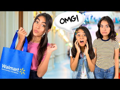 Sister Chooses My School Supplies - Walmart Back To School Haul | GEM Sisters
