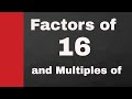 Understanding Factors and Multiples of 16