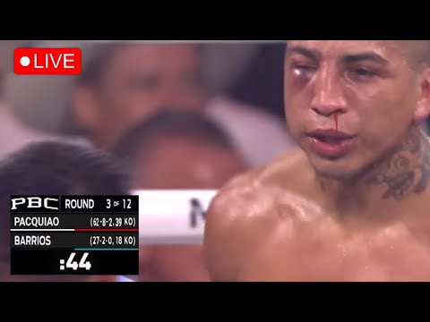 MANNY PACQUIAO VS MARIO BARRIOS FIGHT LIVE | KNOCKOUT OF THE YEAR
