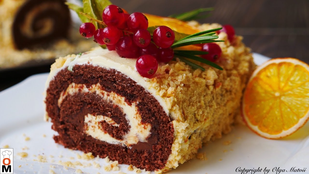 Простой шоколадный рулет нутелла, на вкус лучше торта