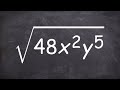Simplifying Square Roots and Radicals