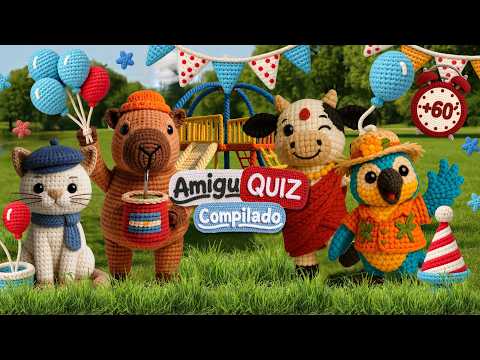 1 HORA de AmiguQUIZ | Adiviná Mundial, Dinosaurios, Banderas y Navidad | Los Amigurumis #quiz