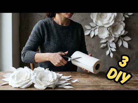 From Paper Towels to Stunning Wall Decor - This Is Crazy! 3 Easy Handmade Craft Tutorials