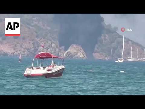 Tourist boat catches fire off Turkey, more than 100 passengers rescued