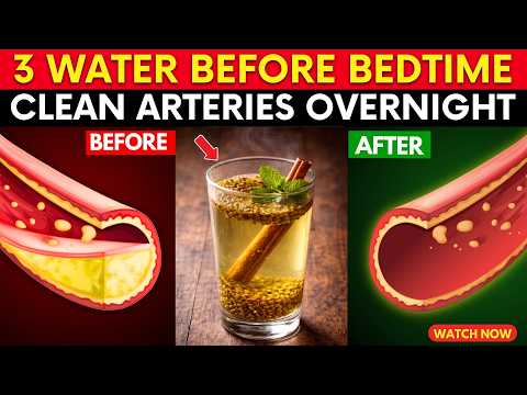 3 Water Before Bed Clear Clogged Arteries & Control High Blood Pressure Overnight