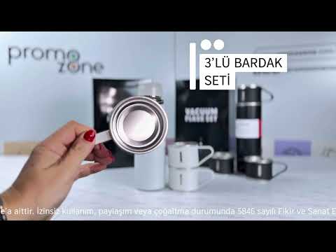 500 ml Çelik 3'lü Termos Set Promozone