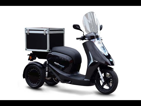 ECCIty Model 3 13.2kw 3-wheeler Electric Moped Static Review vs Aidea AA-Cargo - 4k - Green-Mopeds