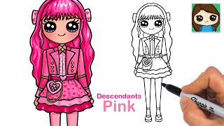 How to Draw Pink Hearts | Disney Descendants Wicked Wonderland