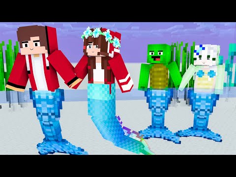 JJ Became a mermaid ! MAIZEN : JJ and Mikey In Minecraft Sad Animation