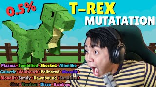 KUMAKAIN NG MUTATION ANG T-REX PET NA TO - GROW A GARDEN