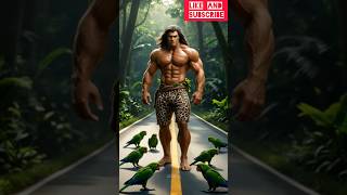 The tarzan 🤝 helps the parrot #shorts #shortfeed