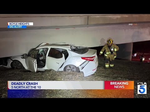 One dead <strong>after</strong> <strong>car</strong> launches off 5 Freeway, driver suspected of DUI