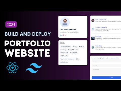 React Tutorial - Build & Deploy Developer Portfolio Website (Beginner Friendly) 2024