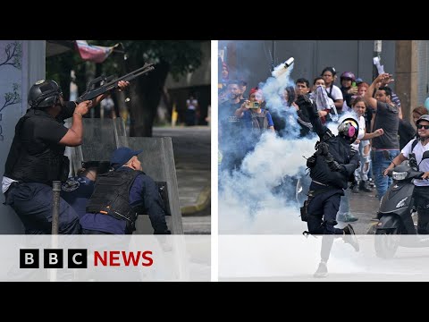 Protests erupt in Caracas against Venezuela's disputed election result | BBC News