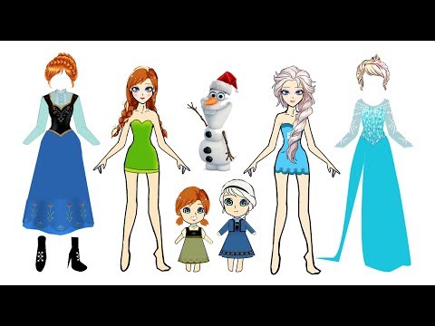 ELSA AND ANNA PAPER DOLLS QUIET BOOK HANDMADE FROZEN 1 | PINKY CHANNEL