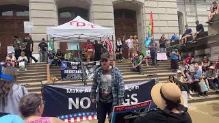 Stephen Lane with Party for Socialism and Liberation at Indiana 50501 No Kings Day Indianapolis