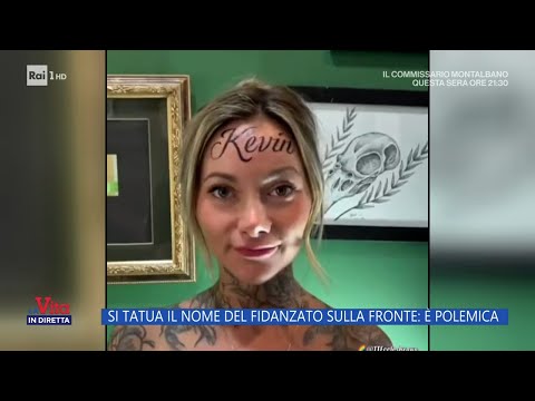 Si tatua il nome del fidanzato sulla fronte: è polemica - La Vita in diretta - 08/11/2023