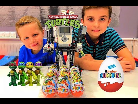 Киндер сюрприз ЧЕРЕПАШКИ НИНДЗЯ 2018! ПЕРВЫЙ ОБЗОР на НОВИНКУ! Unboxing Kinder Surprise Turtles 2018