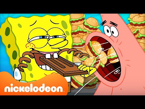 Bob Esponja SE DELICIANDO por 60 Minutos Seguidos 🍴 | Nickelodeon em Português