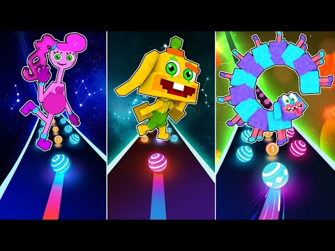 Dancing Road Color PJ PUG A PILLAR vs Bunzo Bunny vs Mommy Long Legs
