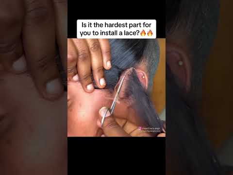 is it the hardest part for you to install a lace hair #lacefrontwig #cutlace #fyp #lacetutorial