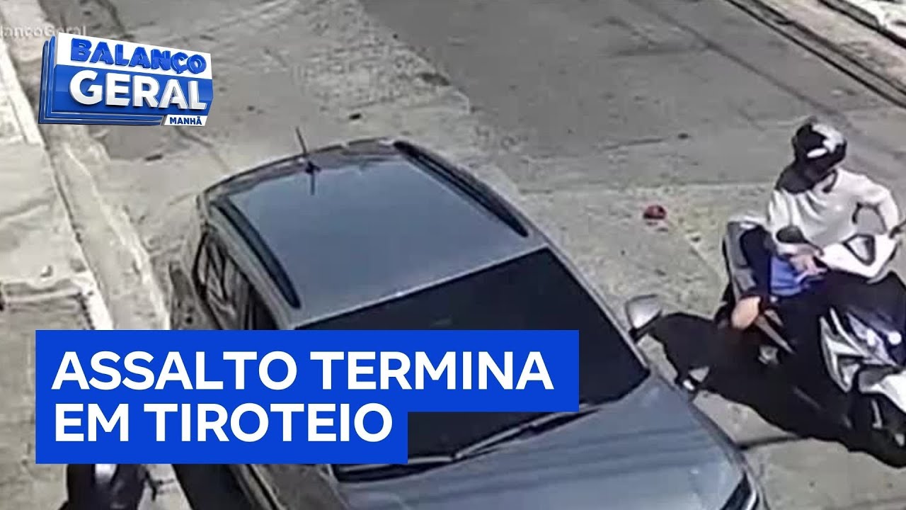 Motorista é baleado após reagir a assalto e atropelar bandidos