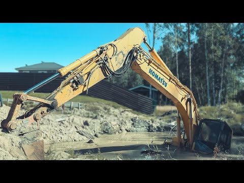 Экскаватор Komatsu PC290. The story of excavator Komatsu PC290. One whole year under the water.