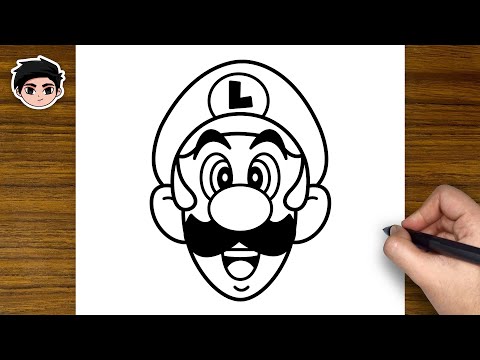 How To Draw LUIGI (Super Mario) - Step By Step Easy For Beginners