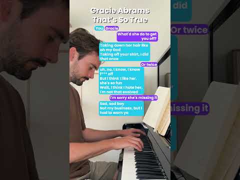 Sing with me 🎤 Gracie Abrams – That’s So True (Piano Karaoke)