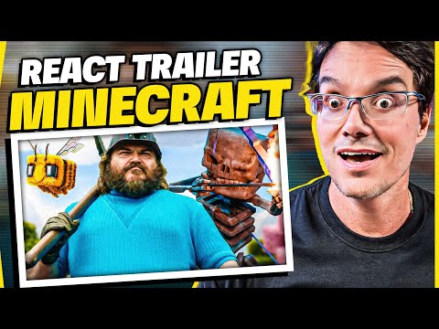 REACT UM FILME MINECRAFT | TRAILER OFICIAL DUBLADO [ASSISTA AGORA!]