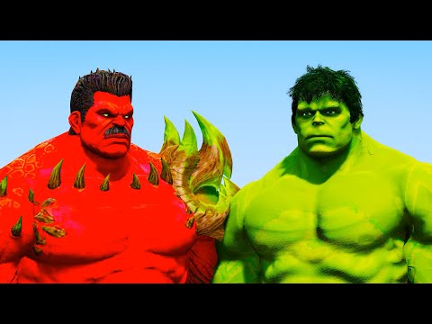 RED Hulk vs. GREEN Hulk: The Ultimate Battle! 💥🔥