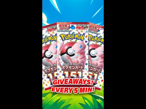 🚨GIVEAWAYS EVERY 5 MINUTES 🚨$5 151 Pokemon Cards w/ RogerRips 🔥!