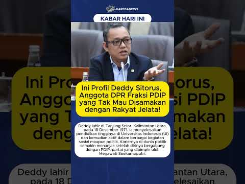 Ini Profil Deddy Sitorus, Anggota DPR Fraksi PDIP yang Tak Mau Disamakan dengan Rakyat Jelata!