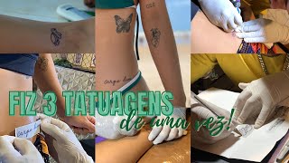 FIZ 3 TATUAGENS DE UMA VEZ! 😂