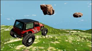 Realistic High-Speed "ROCK RAİN" – Traffic Collision Simulation | BeamNG Drive