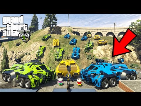 GTA5   Franklin, ShinChan Stealing Diamond Car & Gold Military Car and Earn $1000000000  In gta v