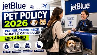 JetBlue Airlines Pet Policy 2026 🐶🐱 | Pet Fee, Carrier Size, Weight & Cabin Rules Explained