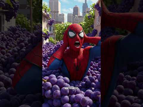 ¡Toda la ciudad fue invadida por una inundación de uva! #ia #shorts