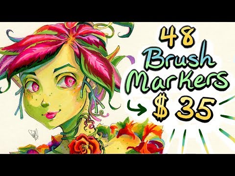 Ridiculously CHEAP High Quality Alcohol Based Markers! (Brush Tip! 48 Ct. Set!)