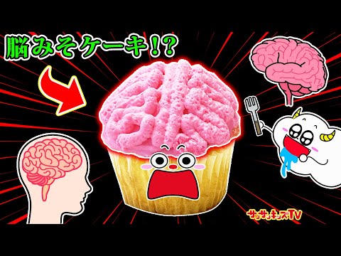 【料理】脳みそを食べる！？豪快手術みたいなカップケーキを簡単手作りクッキング♪キッズでも作れる！おままごと・子供向け知育教育★サンサンキッズTV★