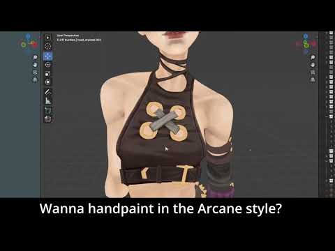 How to Paint in Arcane style all in Blender - [EASY] - Handpainting Mini Tutorial