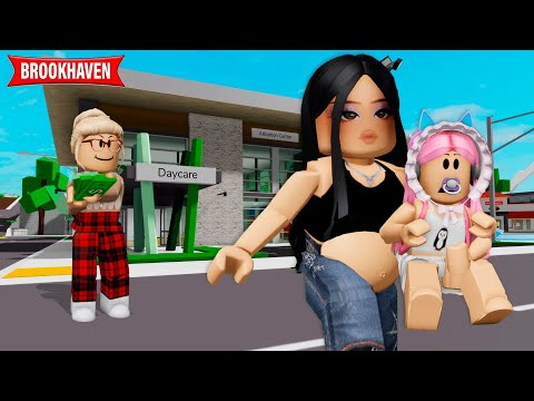 A MULHER GRÁVIDA TENTOU ME ADOTAR NO CENTRO DE ADOÇÃO - BROOKHAVEN ROBLOX