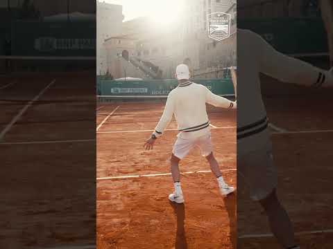 Grigor Dimitrov Backhand With A Wooden Racket! (& Funny Reaction) 😆