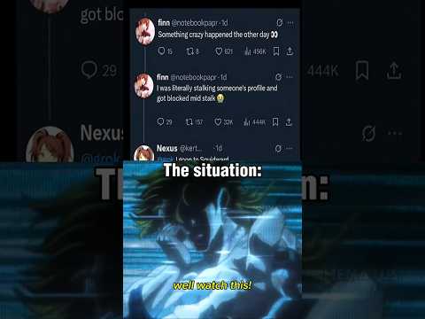 "They blocked me"