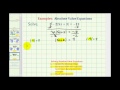 Solving Absolute Value Equations