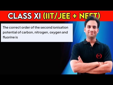 The correct order of the second ionization potential of carbon, nitrogen, oxygen and fluorine is :